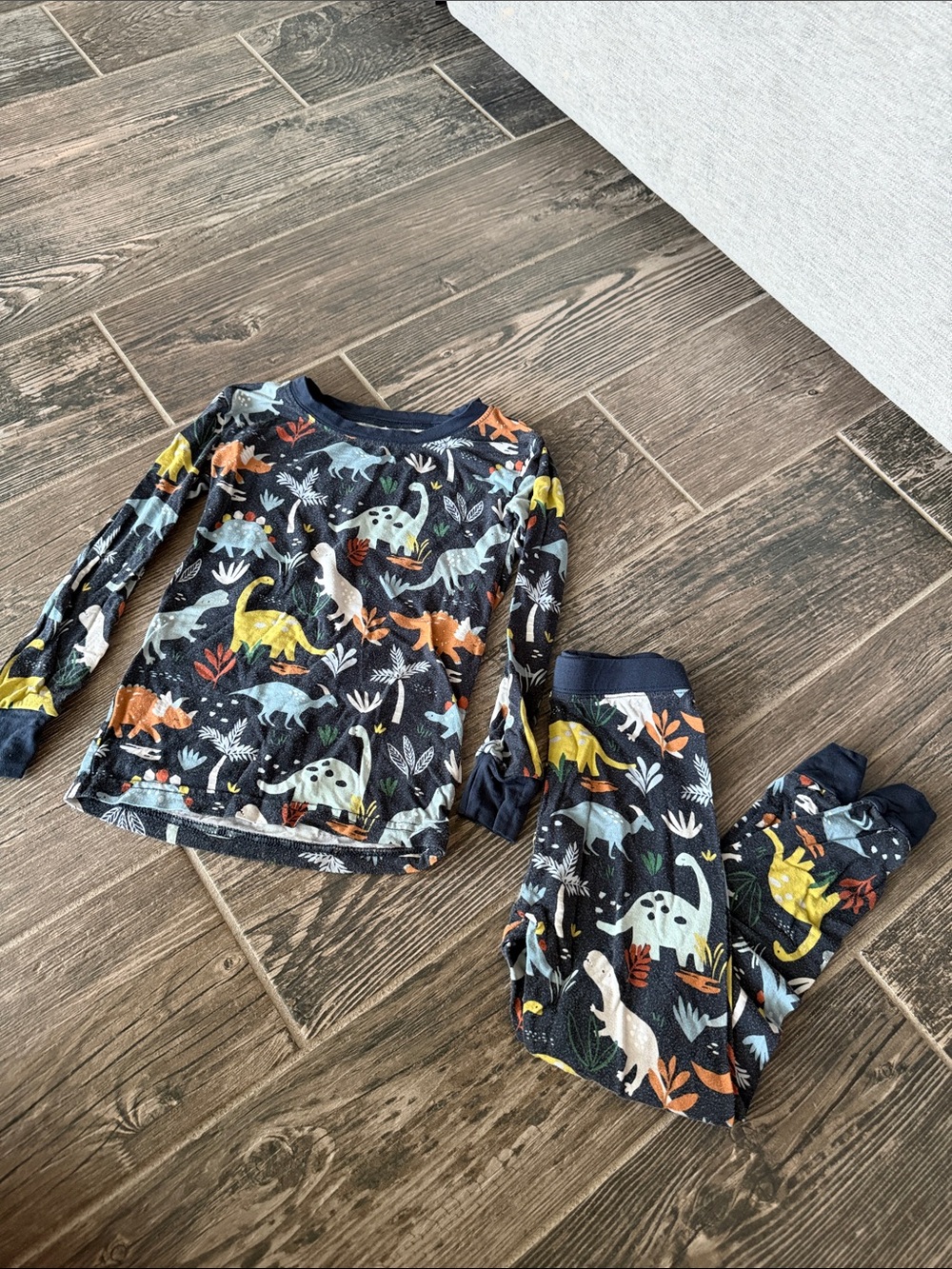 Little Sleepies Kids' Navy Dinosaur Print Pajama Set